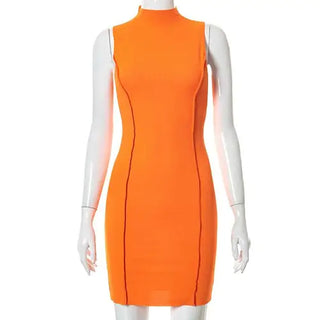 Modenco Ribbed Sleeveless Bodycon Summer Dresses