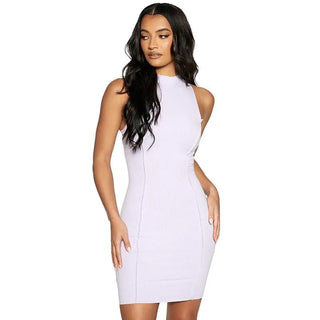 Modenco Ribbed Sleeveless Bodycon Summer Dresses